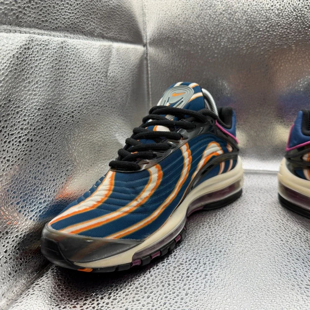 Size 6.5Y Nike Air Max Deluxe‎ Cool Gray Orange Kids Athletic Shoes AR0115-002